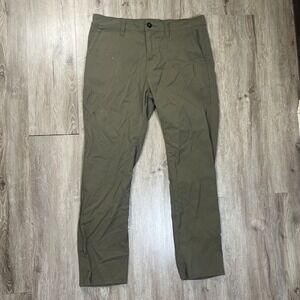 Prana Men's Stretch Zion Pants 34x30 Green Straight Climbing Hiking